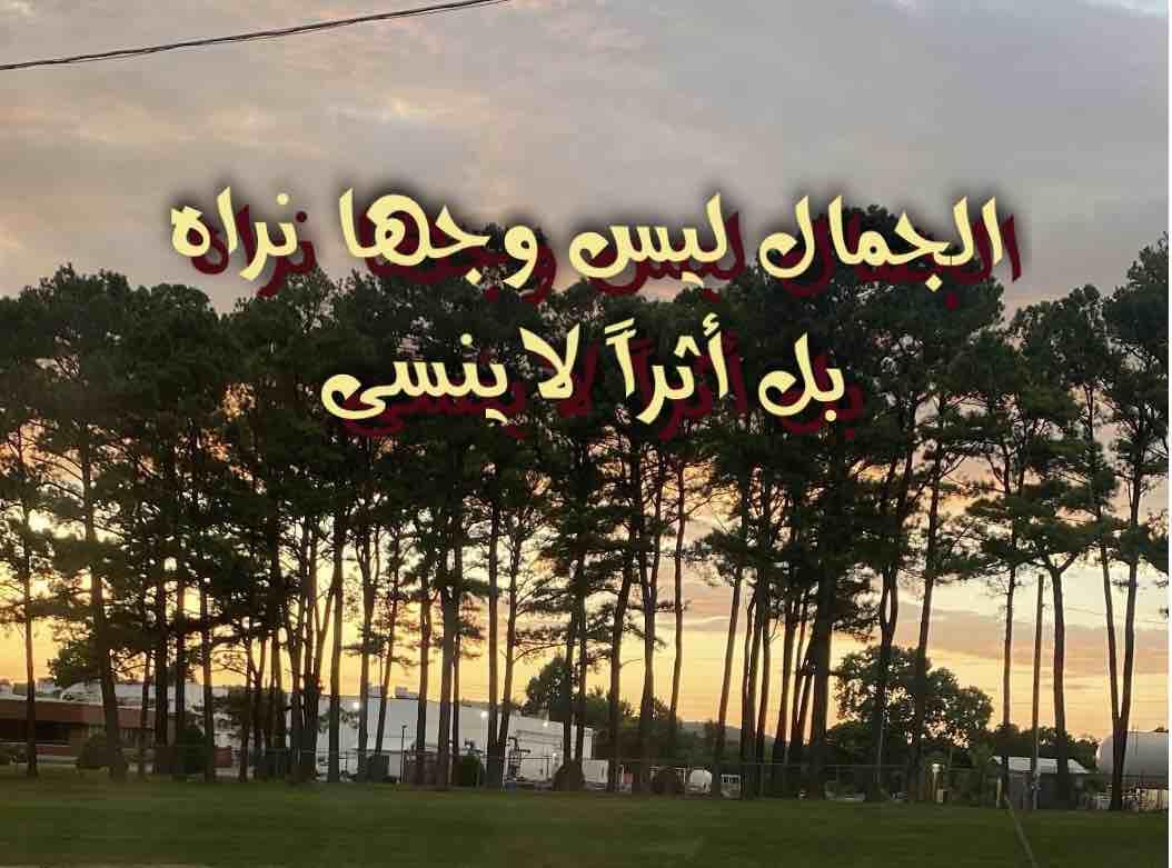 الجمال ليس وجها نراه بل أثراً لايُنسى