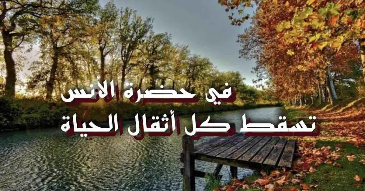 في حضرة الأنس تسقط كل أثقال الحياة