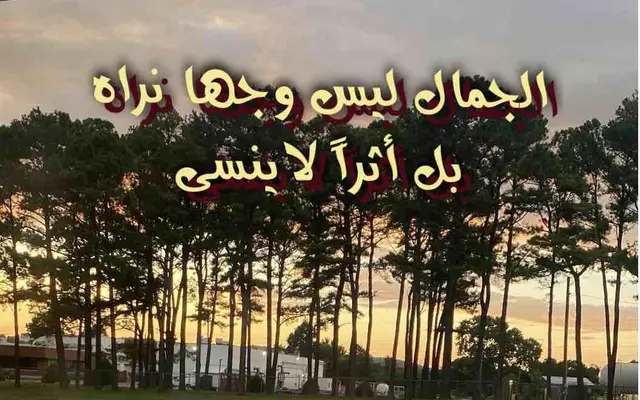 الجمال ليس وجها نراه بل أثراً لايُنسى