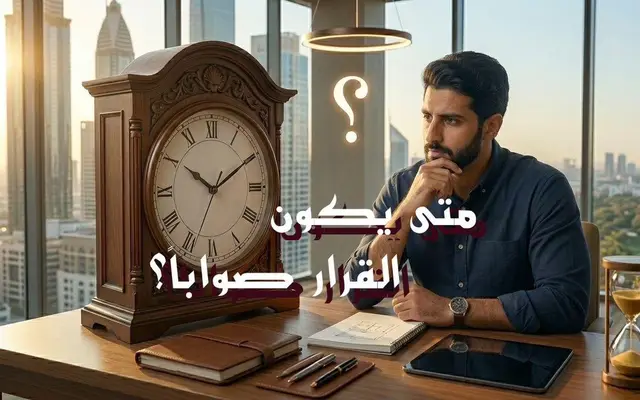 متى يكون القرار صواباً ؟