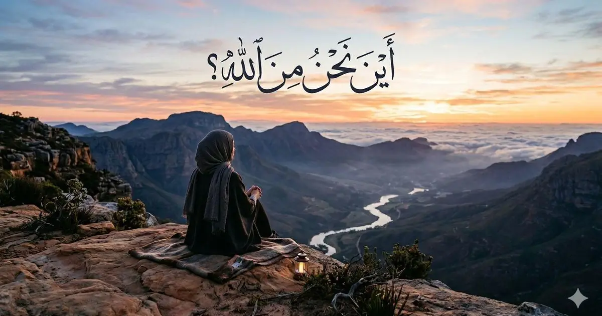 أين نحن من الله؟