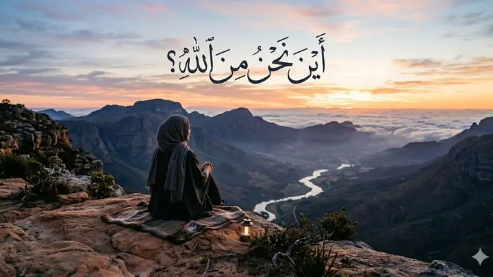 أين نحن من الله؟