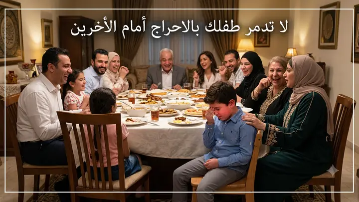 لاتدمر طفلك بالأحراج أمام الأخرين