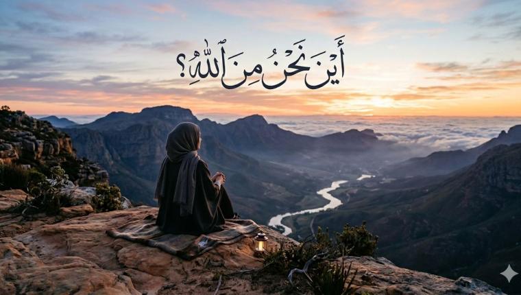 أين نحن من الله؟