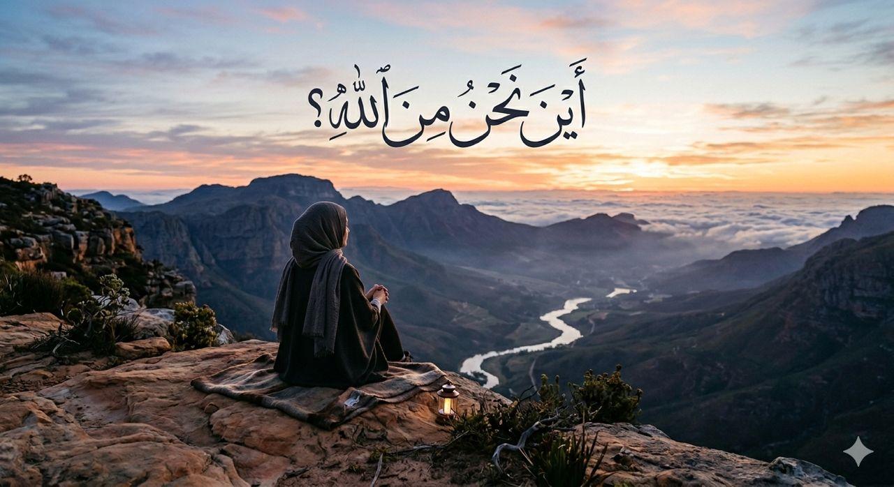 أين نحن من الله؟